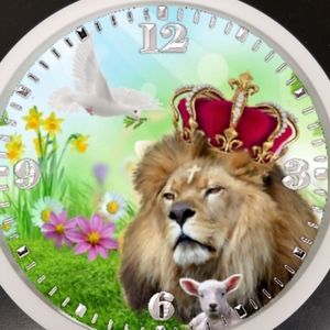 COPY - Lion lamb n dove led lights clock